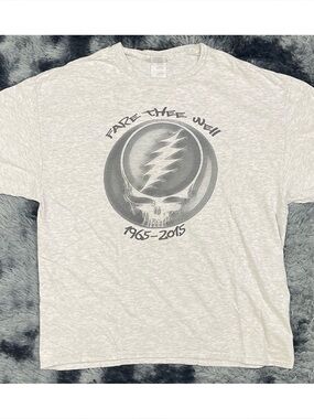 Gildan Grateful Dead  Fare Thee Well  Grey Short Sleeve T-Shirt